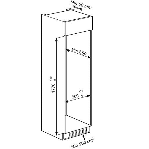 Cookology Sliding Hinge Integrated Combi Kühl-Gefrierkombination