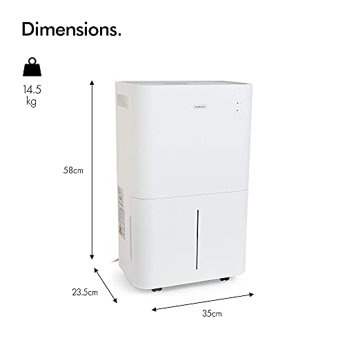 VonHaus Luftentfeuchter 20 L/Tag – LED Display, 24 Hour Timer