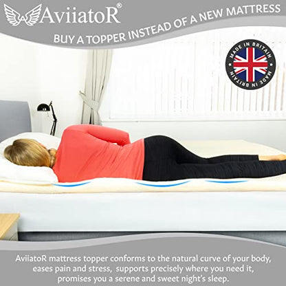 AviiatoR® 5cm Memory Foam Mattress Topper Einzel Schlafzimmer