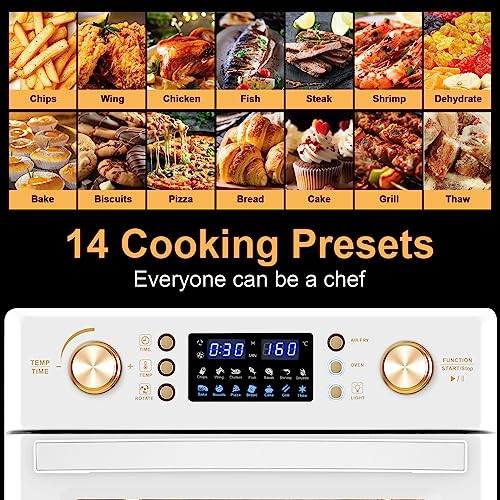 LLIVEKIT 26L Heißluftfritteuse Oven, Oil Free Heißluftfritteuse