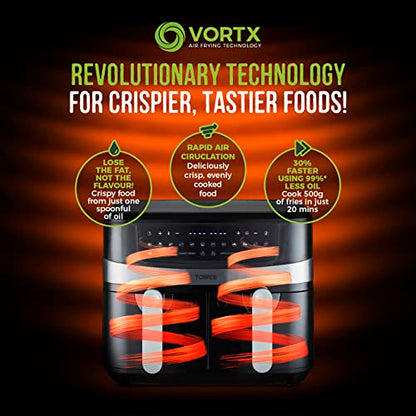 Tower Vortx 9L Duo Basket Air Fryer