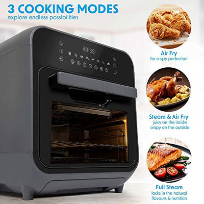 Baridi 12-IN-1 Heißluftfritteuse Steam Oven