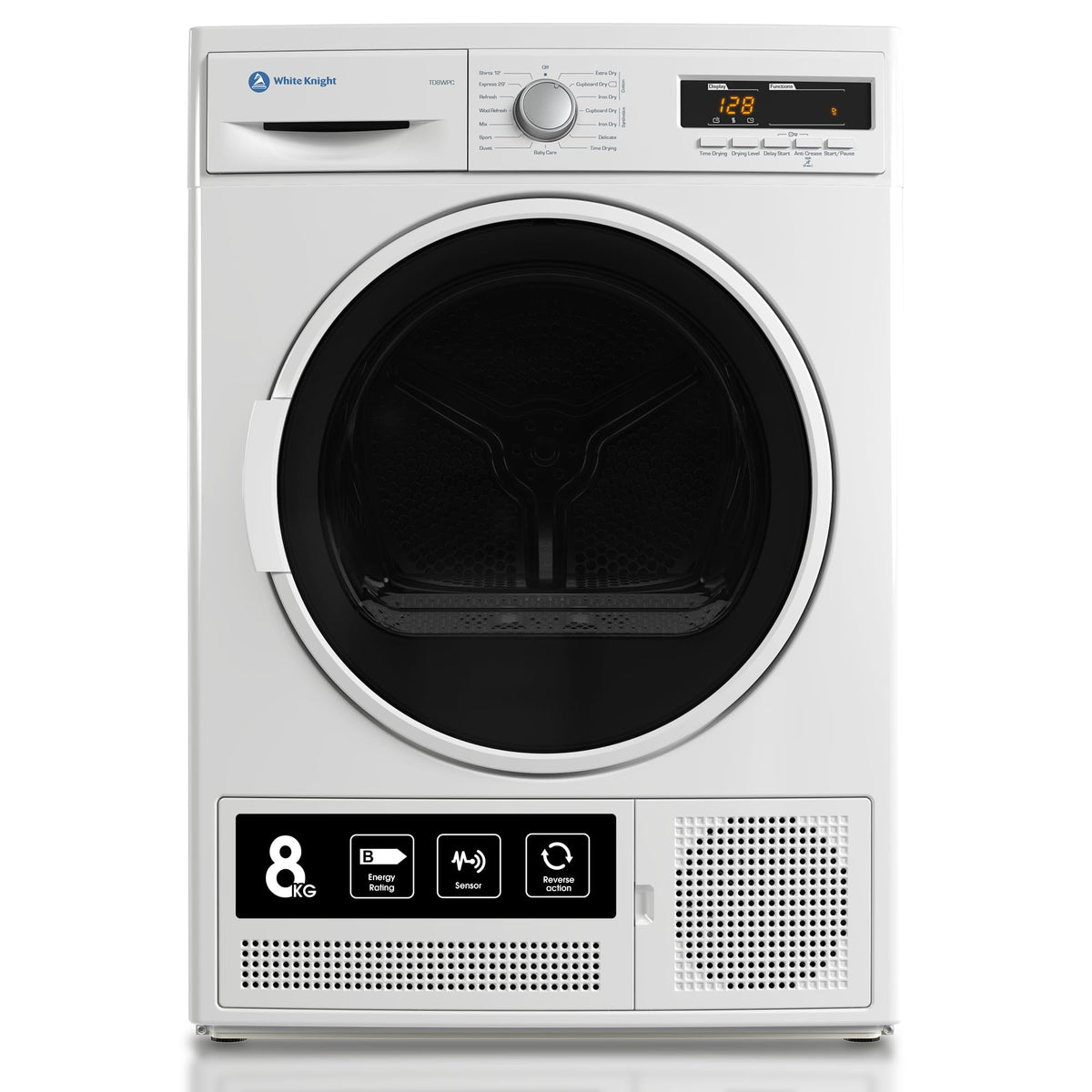 White Knight Condenser Sensor Tumble Dryer 8kg