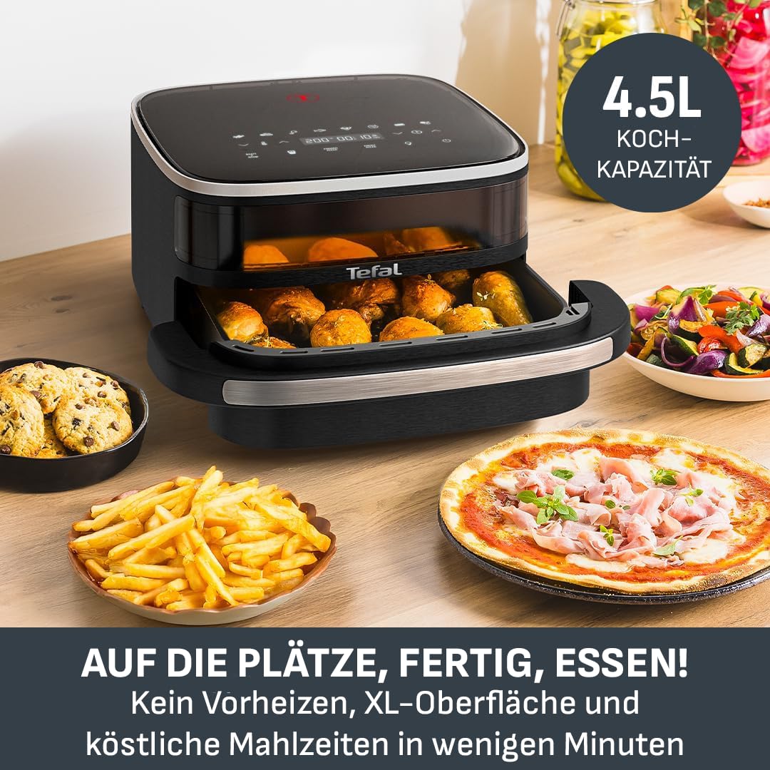 Tefal Easy Fry Mega Heißluftfritteuse – Airfryer mit Sichtfenster
