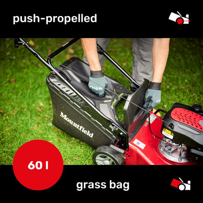 Mountfield HP164 39Cm 123cc Hand Propelled Petrol Lawnmower