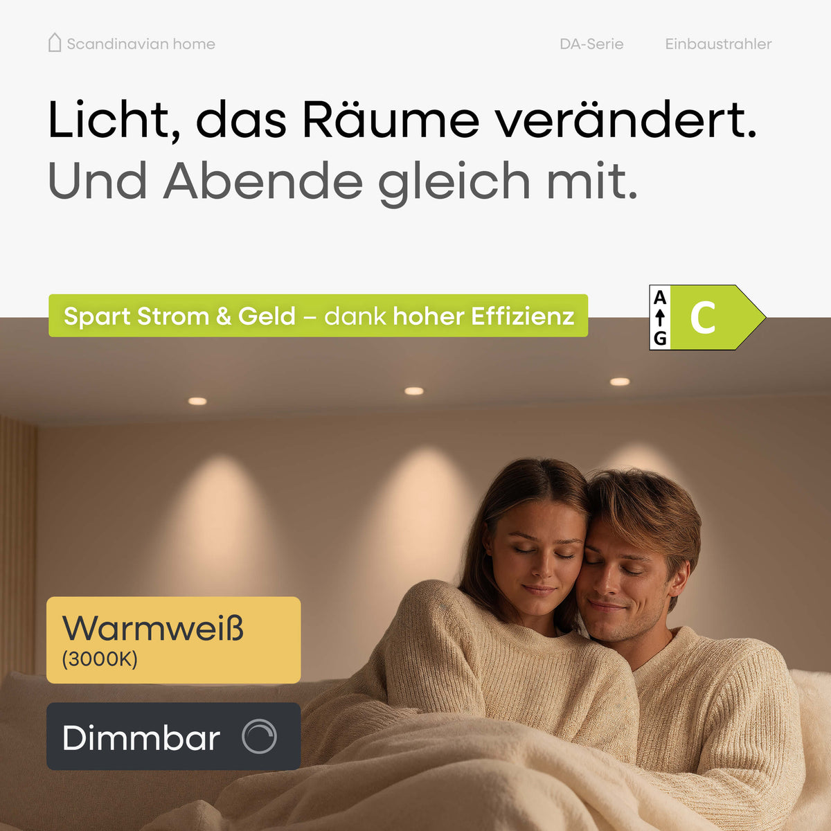 LED Einbaustrahler Dimmbar Weiß-Matt I DA-Serie
