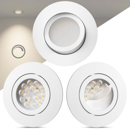 LED Einbaustrahler Dimmbar Schwenkbar Weiß-Matt I DB-Serie